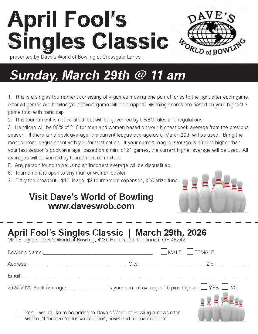 Dave's World of Bowling April Fools Classic
