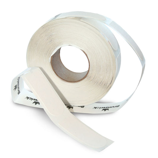 Brunswick 1" White tape- 250 Piece Roll