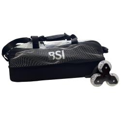 BSI Hard Base Tri-Wheel Triple Tote - Black